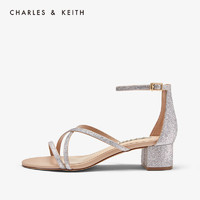 京东PLUS会员：CHARLES＆KEITH CK1-60480012 交叉带中跟凉鞋