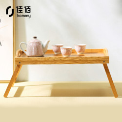 佳佰 竹制可折叠电脑桌 +凑单品
