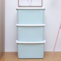佳佰 收纳箱 蓝色 55L 三个装 *2件 +凑单品