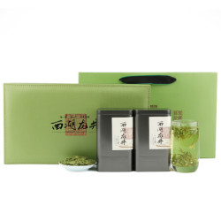 承艺 送礼佳品西湖龙井茶叶礼盒装 2019年新茶明前特A级茶叶礼盒装 草绿色 *3件