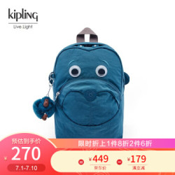 kipling女款迷你帆布轻便双肩背新款时尚休闲双肩背包|FASTER 神秘蓝 *2件