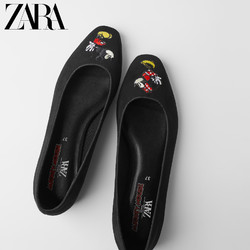 ZARA 13803510040 可爱米奇方头芭蕾鞋