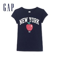 Gap 盖璞  437245 E  女童夏装短袖T恤