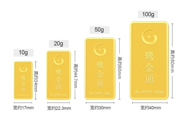 XIAMEN GOLD 厦门黄金 鹭金通投资金条 Au9999 100克 