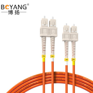 博扬(BOYANG)BY-5112MM 电信级光纤跳线网线 5米sc-sc 多模双工 多模双芯光纤线 收发器尾纤