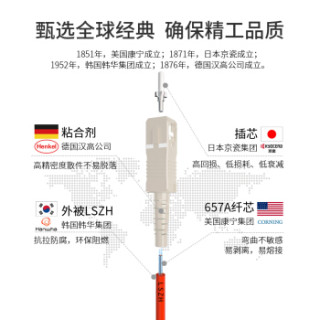 博扬(BOYANG)BY-5112MM 电信级光纤跳线网线 5米sc-sc 多模双工 多模双芯光纤线 收发器尾纤