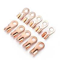 伊莱科（ELECALL）OT-100A OT系列端子头 开口紫铜接线端子 铜裸端子铜鼻子铜线耳接头 20个装