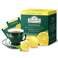 阿联酋进口亚曼(AHMADTEA)果味红茶叶袋泡茶包 柠檬香柠水果香红茶盒装10包*2g *3件