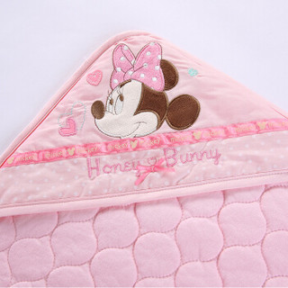 迪士尼宝宝（Disney Baby）婴儿抱被 全棉春秋夹薄棉包被 梦想游记 粉色 80x80cm