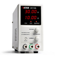 胜利仪器（VICTOR）直流稳压电源 开关数显电流表 30V/10A 高精度 手机维修电源 VC3010A 设定值可锁定
