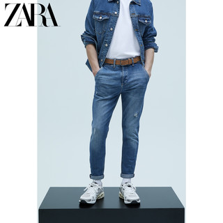 ZARA 07223475427 男装配腰带休闲牛仔裤