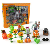植物大战僵尸玩具  弹射玩具EA正版授权 男孩玩具植物僵尸游戏玩具套装 软胶12只装