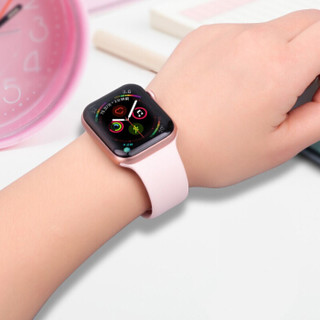 ESCASE apple watch5表带 苹果手表表带 适用apple watch4表带iwatch1/2/3代官方标准款42/44MM S02芭比粉