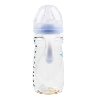 伊斯卡尔(EASYCare)PPSU婴儿奶瓶 宽口径 防摔新生儿吸管奶瓶 300ml粉色（自带1岁以上使用奶嘴）
