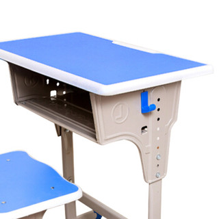 奈高培训班课桌椅中小学生写字学习桌单人家用学校课桌椅套装靠背蓝色款