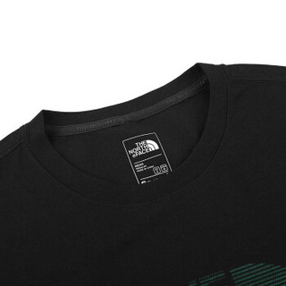 北面 The North Face  2019春夏新款速干吸湿排汗户外男款短袖T恤 NF0A3V57 JK3 黑色 M