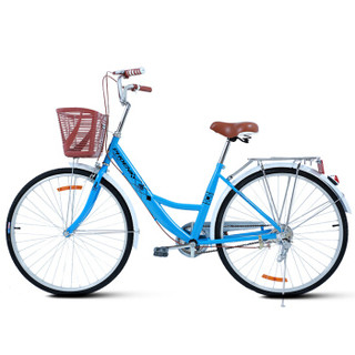 凤凰Phoenix城市车男女式通用型通勤车自行车女芭蕾小姐 26寸 蓝色