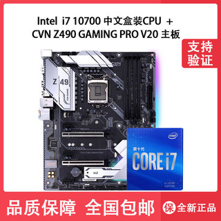 intel 酷睿 i7 10700 CPU处理器 + 七彩虹 Z490 Gaming Pro 主板套装