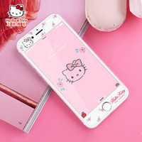 x-doria HelloKitty苹果7/8钢化膜iPhone7/8全覆盖高清防碎边手机保护贴膜 萌御花语凯蒂