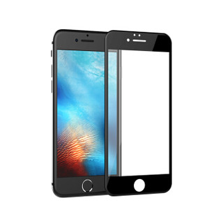 品胜（PISEN）苹果7/8钢化膜 iphone7/8防爆膜冷雕耐刮全屏手机贴膜4.7英寸  黑色