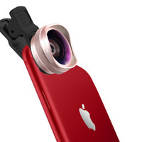 ESCASE 手机镜头自拍4K广角15X微距 适用苹果华为 通用款JD-11 玫瑰金