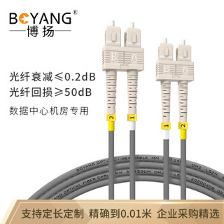 博扬（BOYANG）BY-K5112M 电信级铠装光纤跳线sc-sc 5米 多模双工 抗拉压防鼠咬低烟无卤环保网线光纤线