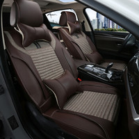 布雷什(BOLISH)五座四季通用汽车坐垫夏季凉垫仿亚麻养生全包围汽车座椅垫车内饰品紫枫玲豪华款摩卡棕