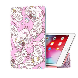 Hello Kitty ipad mini5保护套2019新款7.9英寸迷你5苹果平板保护壳 全包防摔休眠三折支架硅胶壳 漫画早茶