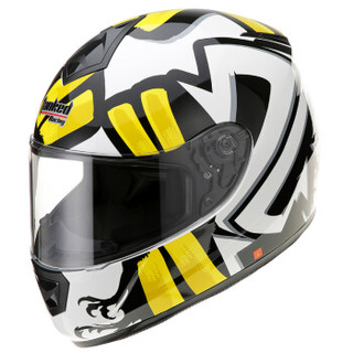坦克（Tanked Racing）摩托车头盔电动车安全帽可拆卸围脖单镜片T159 白色酷客 XL码