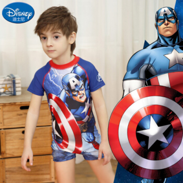 迪士尼(disney)swf10004a 迪士尼/disney美国队长儿童泳衣男童连体