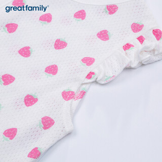 歌瑞家（greatfamily）夏季婴儿连体衣短袖男女宝宝爬服 粉色80码