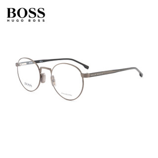 雨果博斯（HUGO BOSS）眼镜框 近视眼镜架超轻全框光学镜框男女款灰色眼镜1047-V81/24 52mm