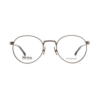雨果博斯（HUGO BOSS）眼镜框 近视眼镜架超轻全框光学镜框男女款灰色眼镜1047-V81/24 52mm