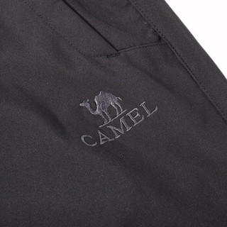 骆驼户外(CAMEL)户外情侣款软壳裤 摇粒绒保暖舒适登山软壳裤秋冬男 A8W214129 黑色 XXL