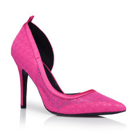 DYMONLATRY 设计师品牌 D-小姐系列 蕾丝高跟鞋 粉色 35
