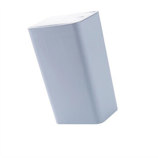 CHS 按压式 弹盖分类垃圾桶 家用 厨房纸篓 客厅卧室卫生间厕所 灰蓝小号 14.5*18.5*28cm 带盖垃圾筒