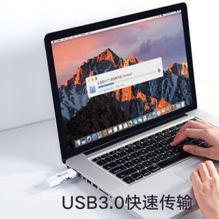 毕亚兹 Type-C多功能二合一OTG读卡器USB3.0 支持SD/TF行车记录仪手机存储内存卡 双卡双读 A22-黑