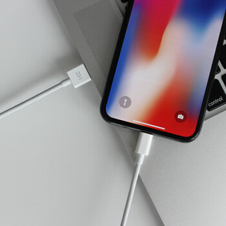 ZMI紫米苹果MFi认证快充数据线USB-A to Lightning闪充充电器线通用iPhone11Pro/XsMax/XR/8P/AL813白色