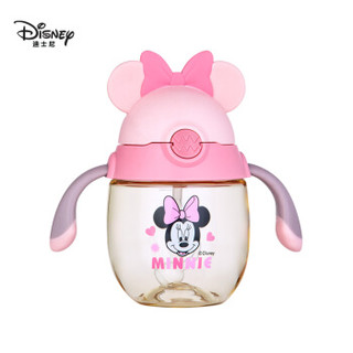 迪士尼（Disney）宝宝学饮杯婴儿吸管杯水杯带手柄儿童小孩婴儿喝奶喝水杯350ml PPSU材质 HM3282N2
