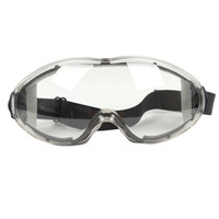 UVEX 9002281  护目镜防飞溅防风沙骑行战术防冲击透明防尘防护眼镜 黑色-灰色（橡胶头戴款）  1副装