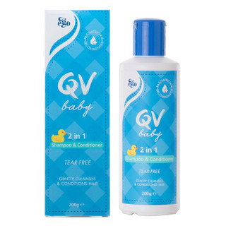 QV 澳洲进口 Ego QV 意高 婴儿洗发水护发露二合一 200g/瓶 新生婴儿清洁滋养温和无泪