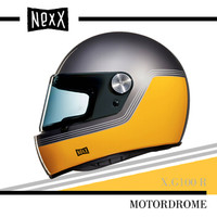 NEXX X.G100R Motordrome 亚洲版型 复古全盔四季碳纤维复合材料电动摩托车头盔 钛黄色 L
