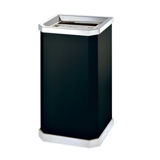和畅（HC）HC-19A 黑色烤漆座地烟灰桶 容量14L 座地垃圾桶垃圾箱果皮桶