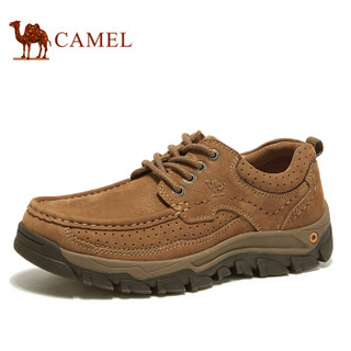 骆驼（CAMEL） 男鞋 牛皮百搭时尚休闲工装鞋子 A932307050 驼色 44