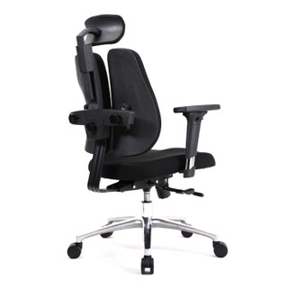 佐盛电脑椅人体工学椅办公椅升降转椅时尚座椅休闲椅 黑色