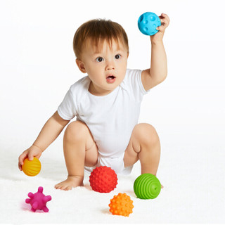马博士 DOCTOR MA 婴儿玩具0-1-3岁多纹理感知球 宝宝手抓感官球 儿童益智磨牙玩具 新生儿牙胶玩具
