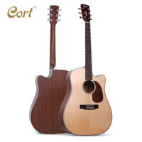 考特（CORT）Earth 75C单板民谣吉他41英寸初学者缺角哑光原木色