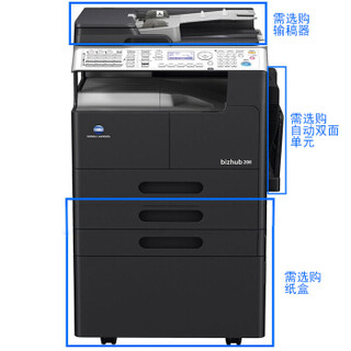 柯尼卡美能达 KONICA MINOLTA bizhub 206（双纸盒+双面输稿器）