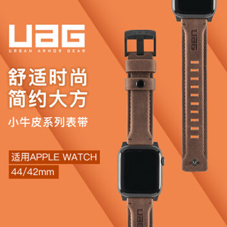 UAG 苹果手表表带小牛皮系列回环款适用于 iwatch4/iwatch2 3  40/38mm  棕色