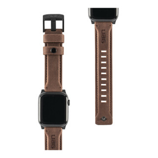 UAG 苹果手表表带小牛皮系列回环款适用于 iwatch4/iwatch2 3  40/38mm  棕色